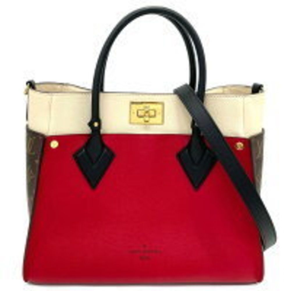 Louis Vuitton Monogram On My Side Shoulder Bag Red